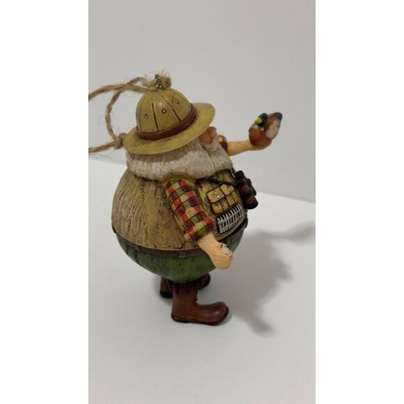 Vintage Hunter Santa Christmas Ornament With Duck & Binoculars - Picture 5 of 15